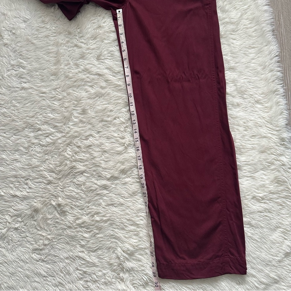 Madewell Pants The Neale Straight-Leg Pant in Drapeweave Cabernet Sz 00 - Picture 11 of 11